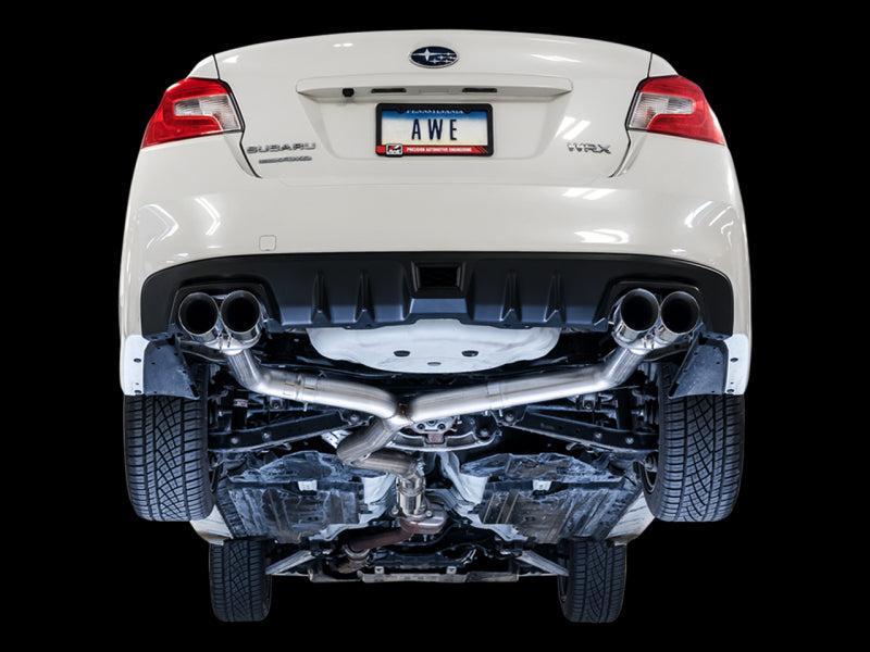 AWE Tuning Subaru WRX/STI VA/GV Sedan Track Edition Exhaust - Diamond Black Tips (102mm) AWE Tuning Catback AXOPROS