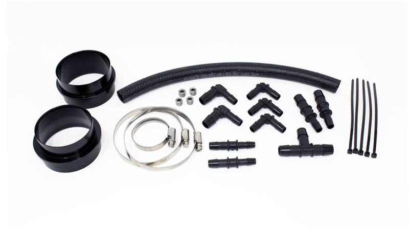 Torque Solution Turbo Inlet Hose Black (Recirc): 02-07 WRX / 04-20 STI / 05-09 Legacy GT (3in Inlet) Torque Solution Hoses AXOPROS
