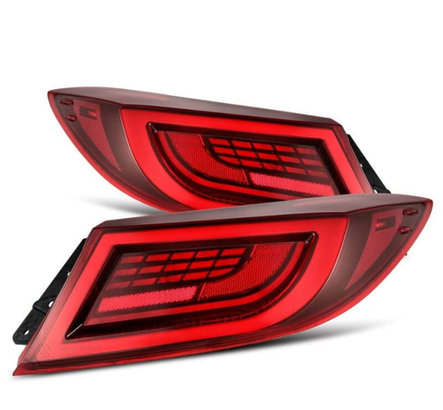 AlphaRex 22-24 Toyota GR86 LUXX LED Taillights Vivid Red AlphaRex Tail Lights  AXOPROS