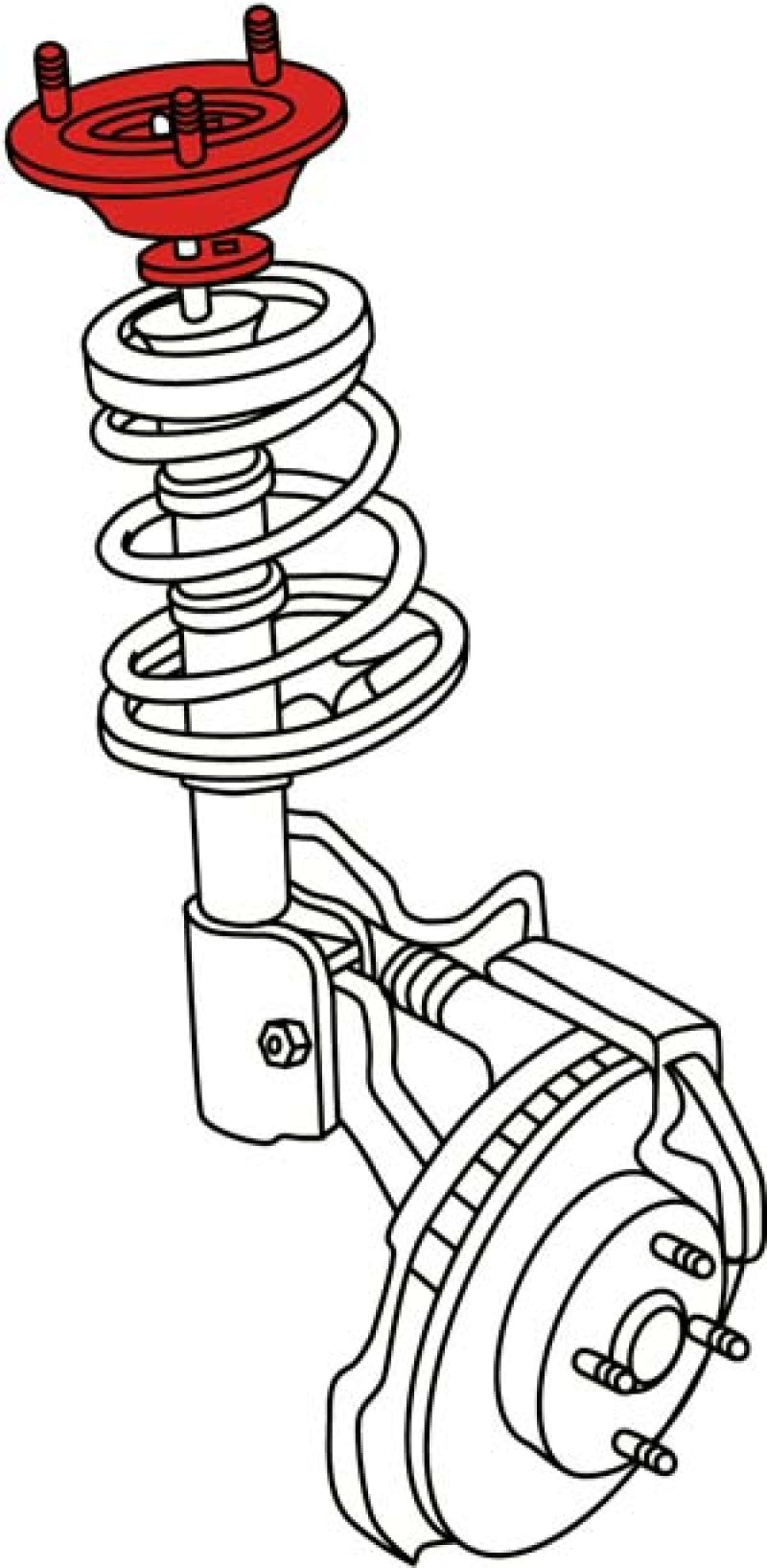 SPC Performance 00-10 Ford Focus Front Adjustable Strut Mount SPC Performance Shock Mounts & Camber Plates  AXOPROS