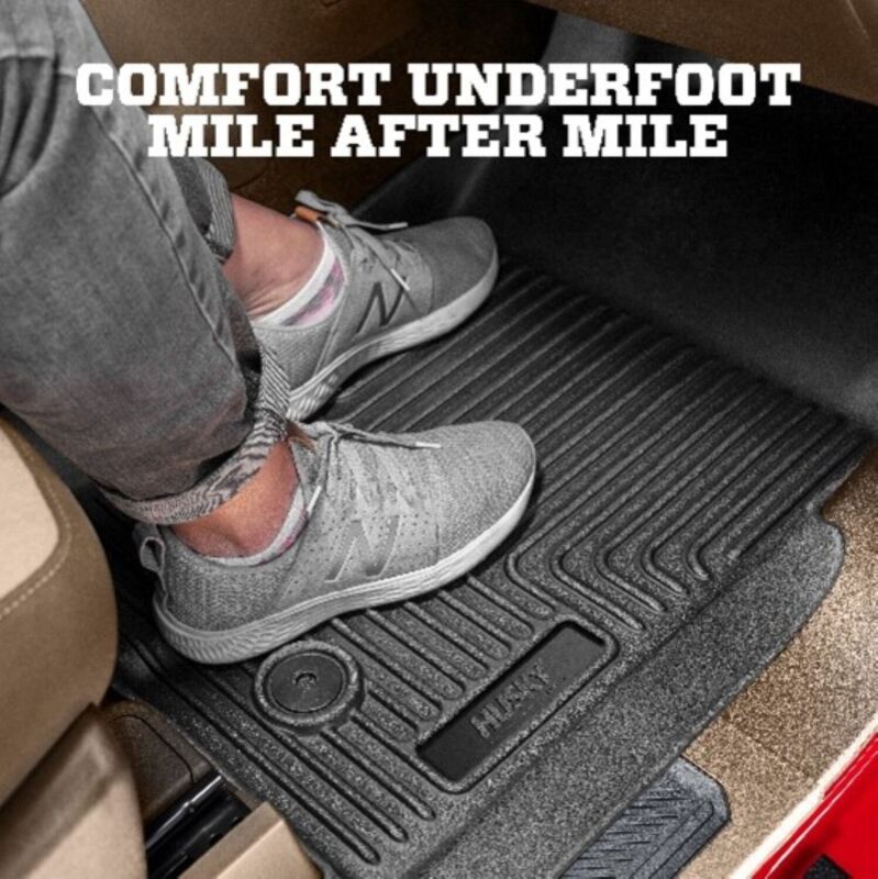 Husky Liners Husky Liners 24-25 Toyota Tacoma Hybrid Weatherbeater Front & 2nd Seat Floor Liners - Black Floor Mats - Rubber aftermarket performance part