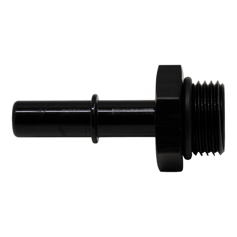 DeatschWerks 8AN ORB Male to 3/8in Male EFI Quick Connect Adapter - Anodized Matte Black DeatschWerks Fuel Components Misc  AXOPROS