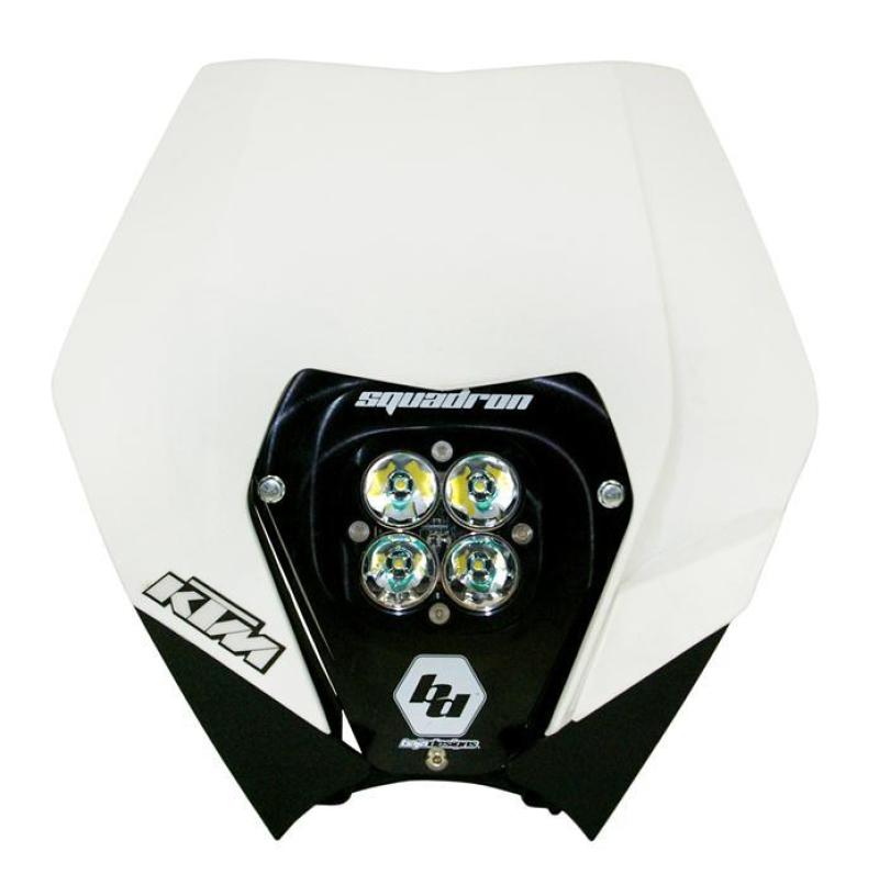 Baja Designs 08-13 KTM Headlight Kit DC w/ Headlight Shell White Squadron Sport Baja Designs Light Bars & Cubes AXOPROS
