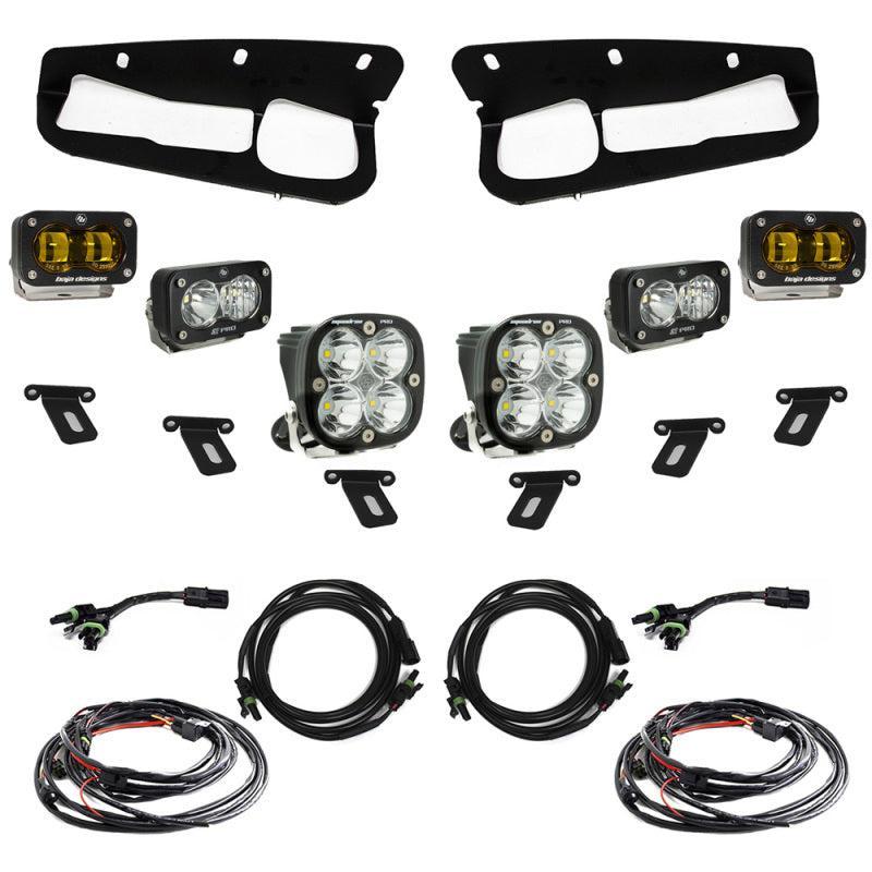 Baja Designs 21-22 Ford Bronco w/Steel Bumper S2 SAE Pro Fog Pocket Light Kit - Amber Baja Designs Light Bars & Cubes AXOPROS
