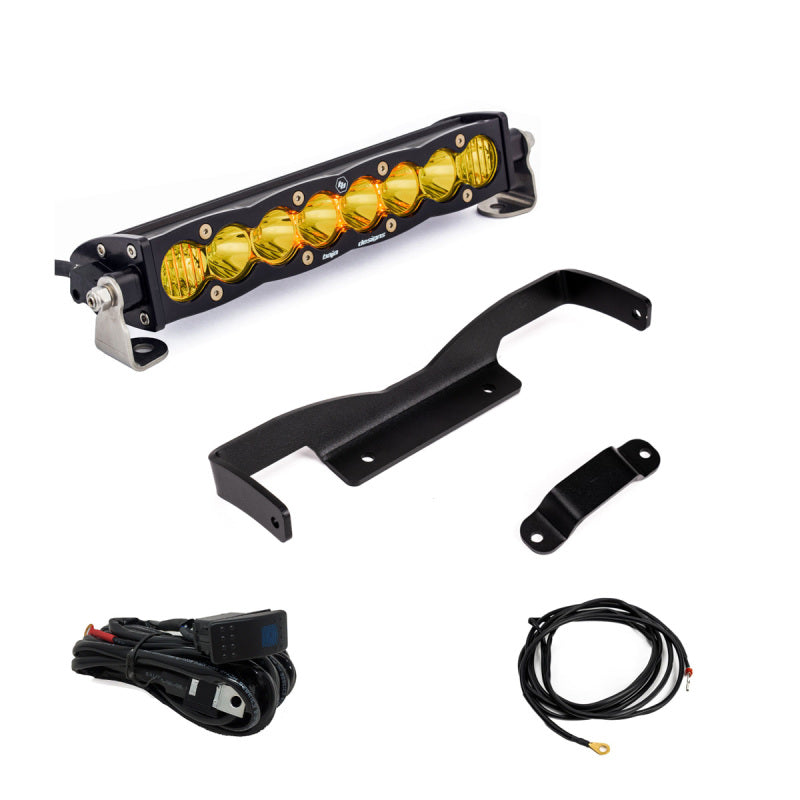 Baja Designs Can-Am Maverick R Amber 10in S8 Shock Tower Kit Baja Designs Light Bars & Cubes AXOPROS