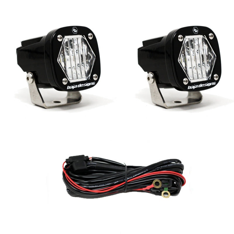 Baja Designs S1 Wide Cornering LED Light w/ Mounting Bracket Pair Baja Designs Light Bars & Cubes AXOPROS