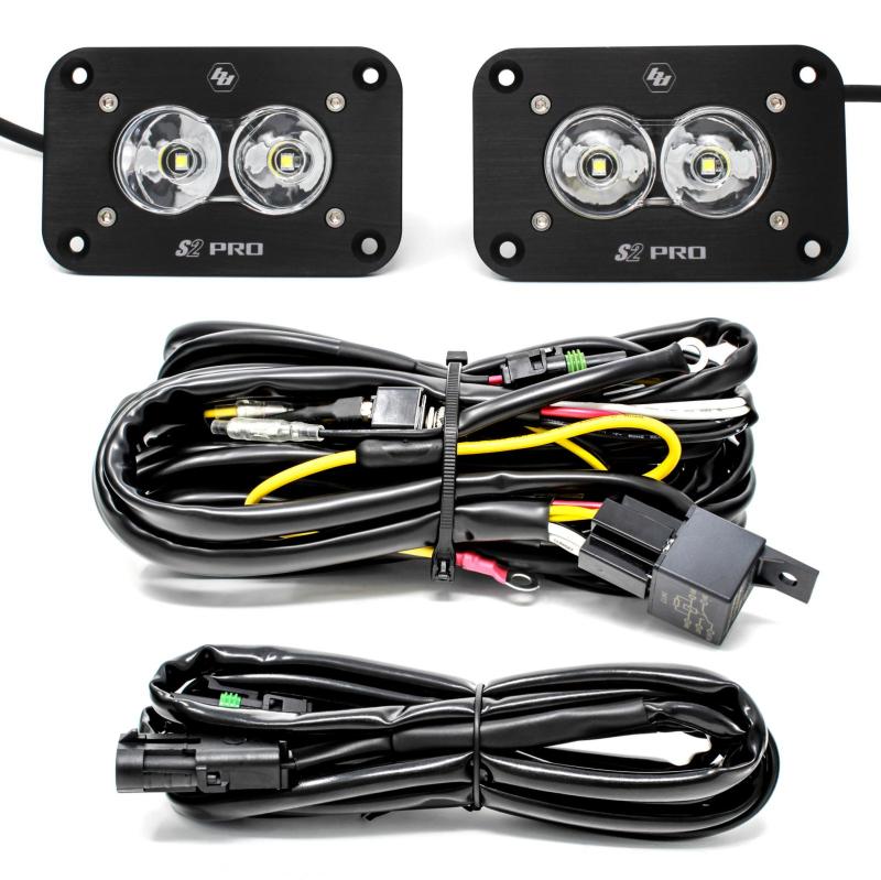 Baja Designs S2 Pro Flush Mount LED Light Pod Kit Work/Scene Pattern - Pair Baja Designs Light Bars & Cubes AXOPROS