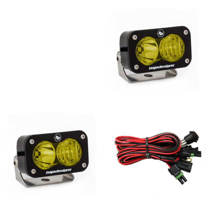 Baja Designs S2 Pro Wide Cornering Pair - LED Amber Baja Designs Light Bars & Cubes AXOPROS