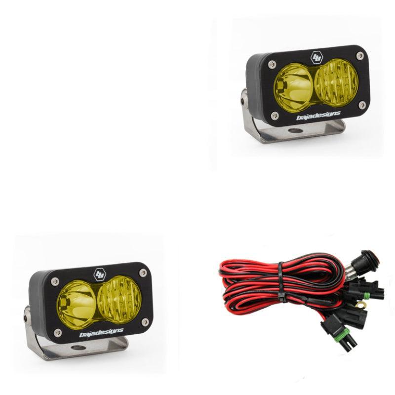 Baja Designs S2 Sport Driving Combo Pattern Pair LED Work Light - Amber Baja Designs Light Bars & Cubes AXOPROS