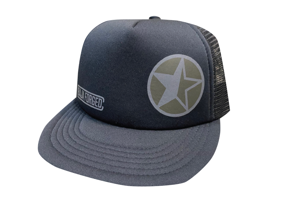 BAJA FORGED FOAM FRONT TRUCKER HAT - BLACK Baja Forged Hat  AXOPROS
