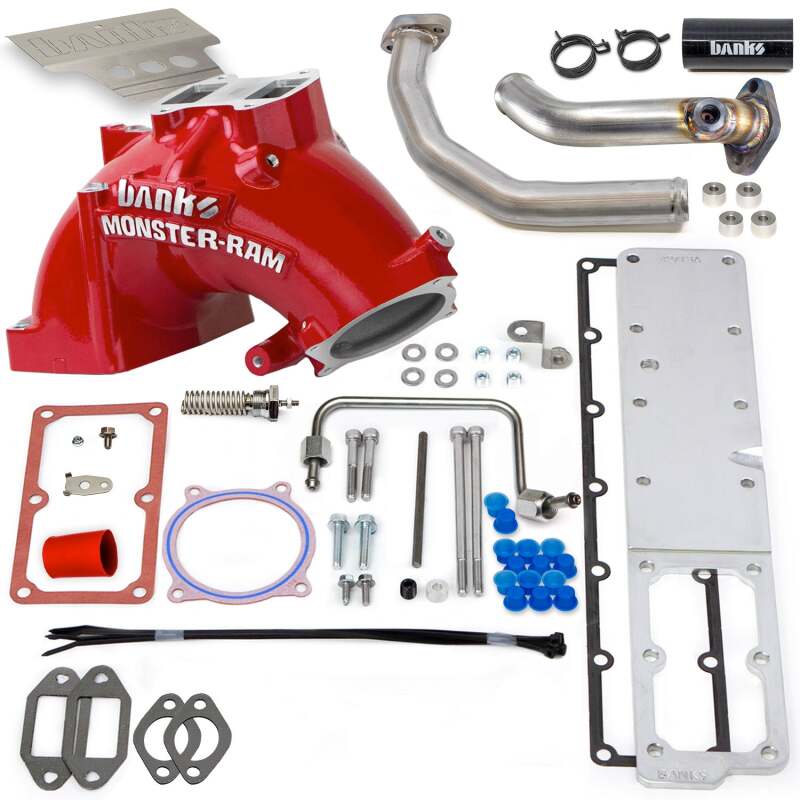 Banks Power 19-24 Ram 3500/4500/5500 6.7L Diesel Monster-Ram Intake System w/Fuel Line - Red Banks Power Short Ram Air Intakes AXOPROS