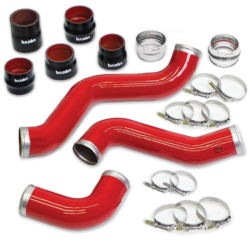 Banks Power 2020 GM 2500/3500 6.6L L5P Boost Tube Upgrade Kit - Red Banks Power Intercooler Ducting  AXOPROS