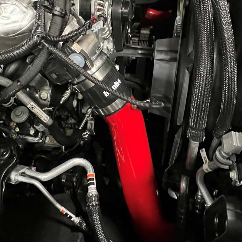 Banks Power 2020 GM 2500/3500 6.6L L5P Boost Tube Upgrade Kit - Red Banks Power Intercooler Ducting  AXOPROS