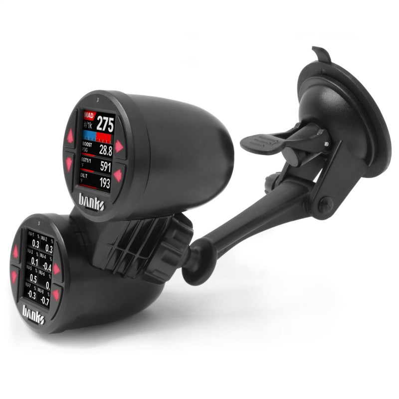 Banks Power Dual Gauge Pod Suction Mount For iDash 1.8 And 52mm Gauges Banks Power Gauge Pods AXOPROS