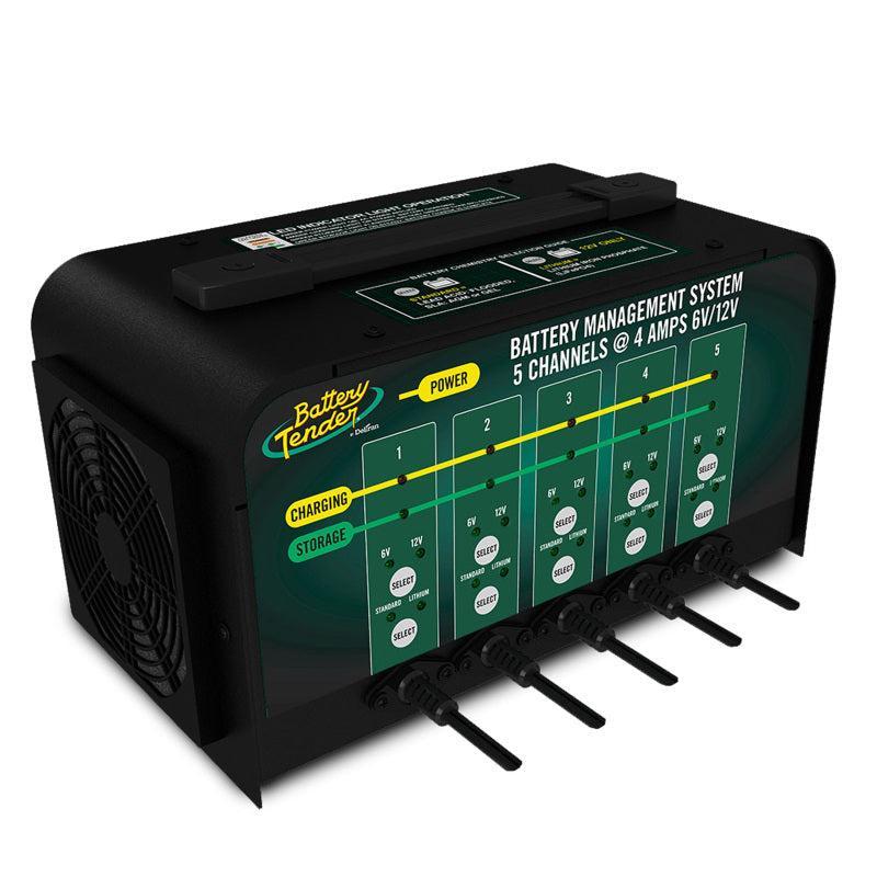 Battery Tender 5 Bank 6V/12V 4AMP Selectable Battery Charger Battery Tender Battery Chargers  AXOPROS