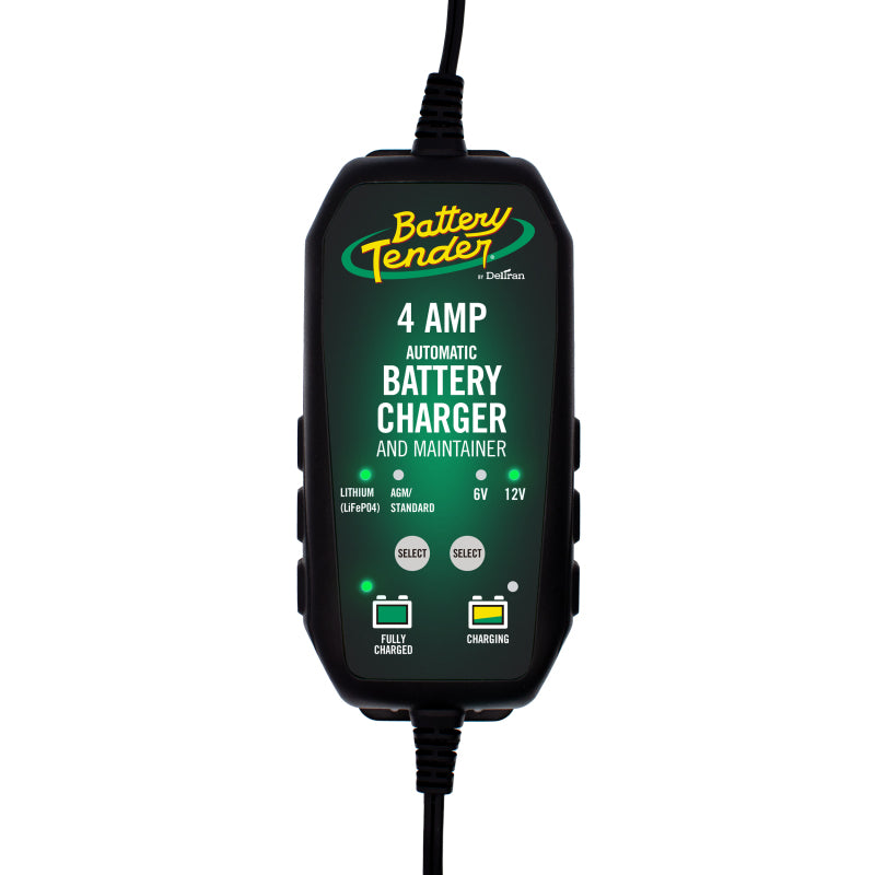 Battery Tender 6V 12V 4AMP Lead Acid and Lithium Selectable Battery Charger Battery Tender Battery Chargers  AXOPROS