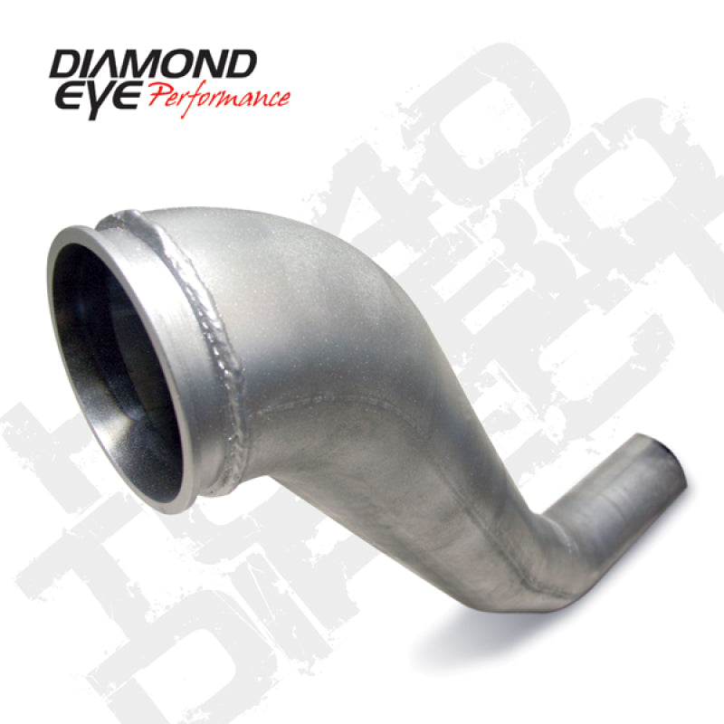 Diamond Eye Downpipe 4in TB Single HX40 TURBO-DIRECT FLANGE AL DODGE 5.9L 2500/3500 94-02 Diamond Eye Performance Downpipes AXOPROS