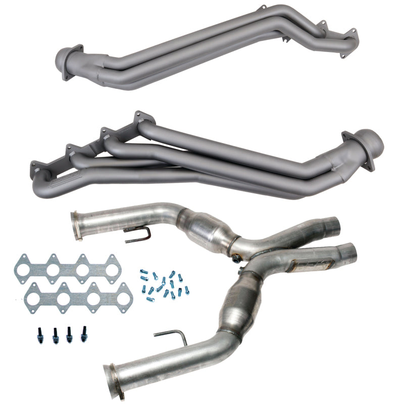 BBK 05-10 Ford Mustang GT 1 5/8 Long Tube Headers w/High Flow Catted X-Pipe (Ti Ceramic) BBK Headers & Manifolds AXOPROS