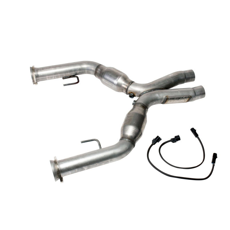 BBK 05-10 Mustang 4.6 Short Mid X Pipe With Catalytic Converters 2-3/4 For BBK Long Tube Headers BBK X Pipes AXOPROS