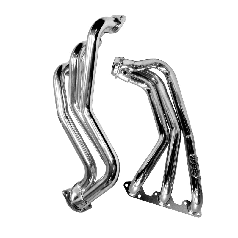 BBK 07-11 Jeep 3.8 V6 Long Tube Exhaust Headers And Y Pipe And Converters - 1-5/8 Silver Ceramic BBK Headers & Manifolds AXOPROS