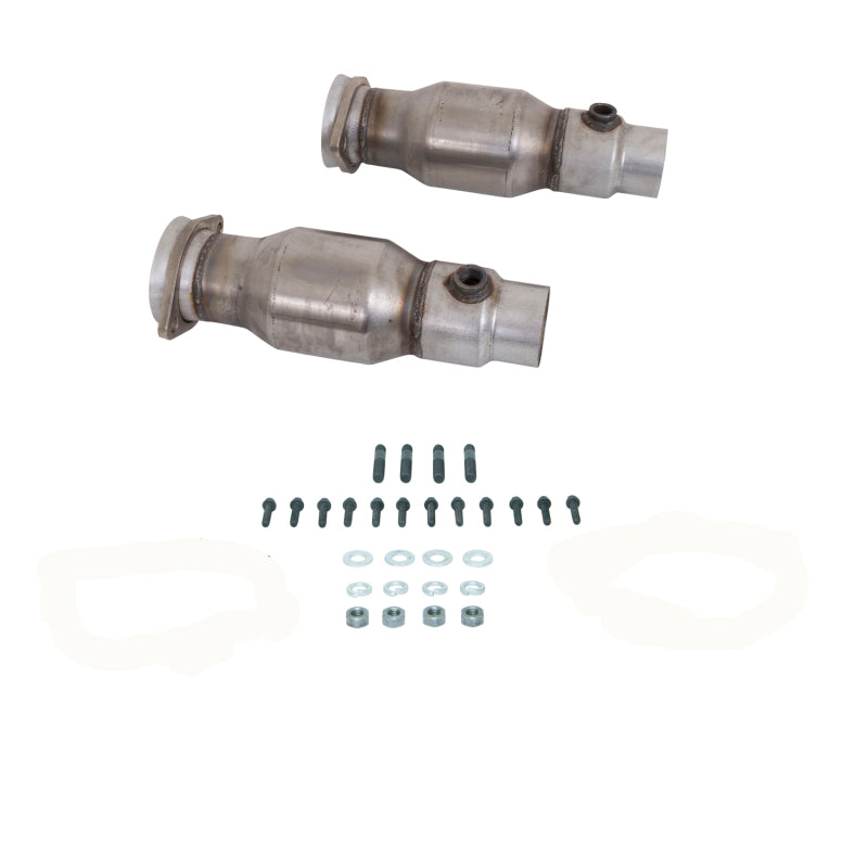 BBK 10-15 Camaro LS3 L99 Long Tube Exhaust Headers With Converters - 1-3/4 Chrome BBK Headers & Manifolds AXOPROS