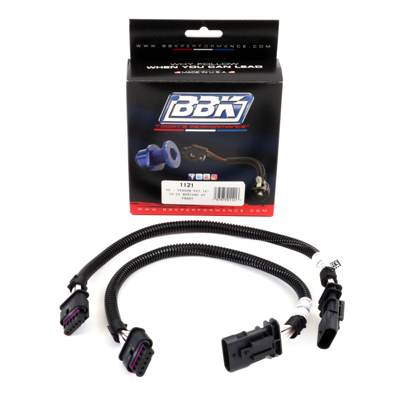 BBK 18-20 Ford Mustang GT O2 Sensor Wire Harness Extensions 16in (Pair) BBK Gauge Components AXOPROS