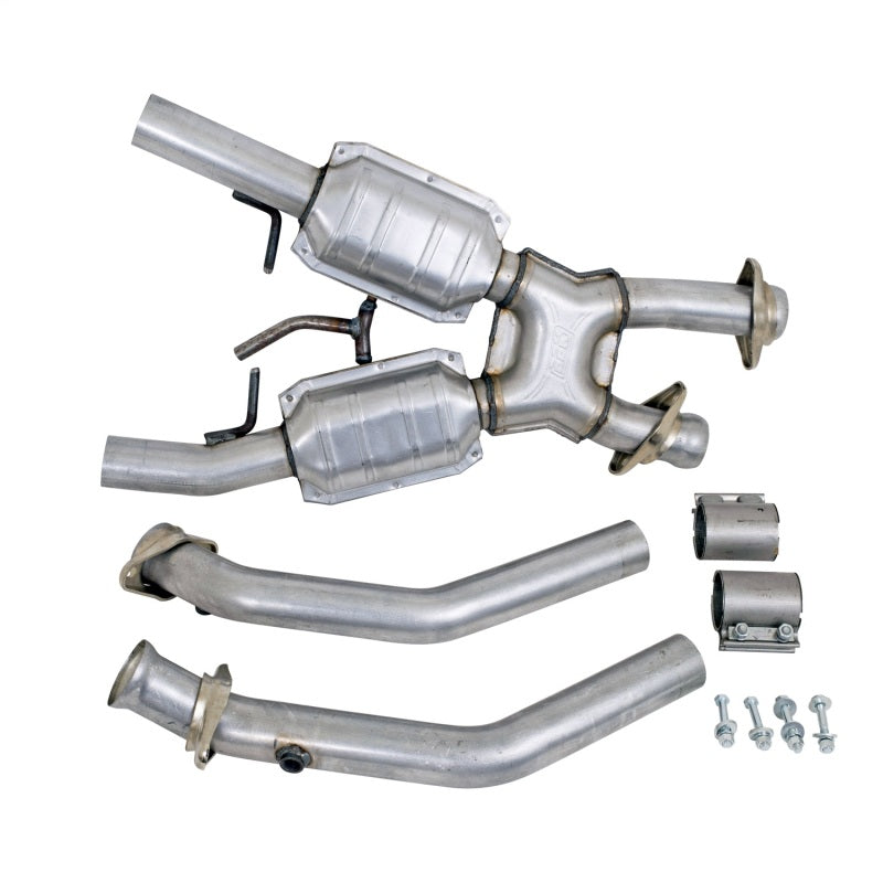 BBK 86-93 Mustang 5.0 High Flow X Pipe With Catalytic Converters - 2-1/2 BBK Catback AXOPROS