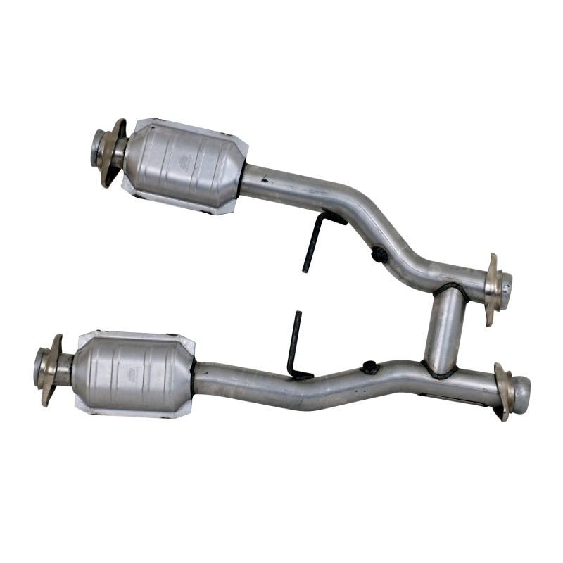 BBK 96-04 Mustang 4.6 GT / Cobra Short Mid H Pipe w Catalytic Converters 2-1/2 For Long Tube Headers BBK H Pipes AXOPROS