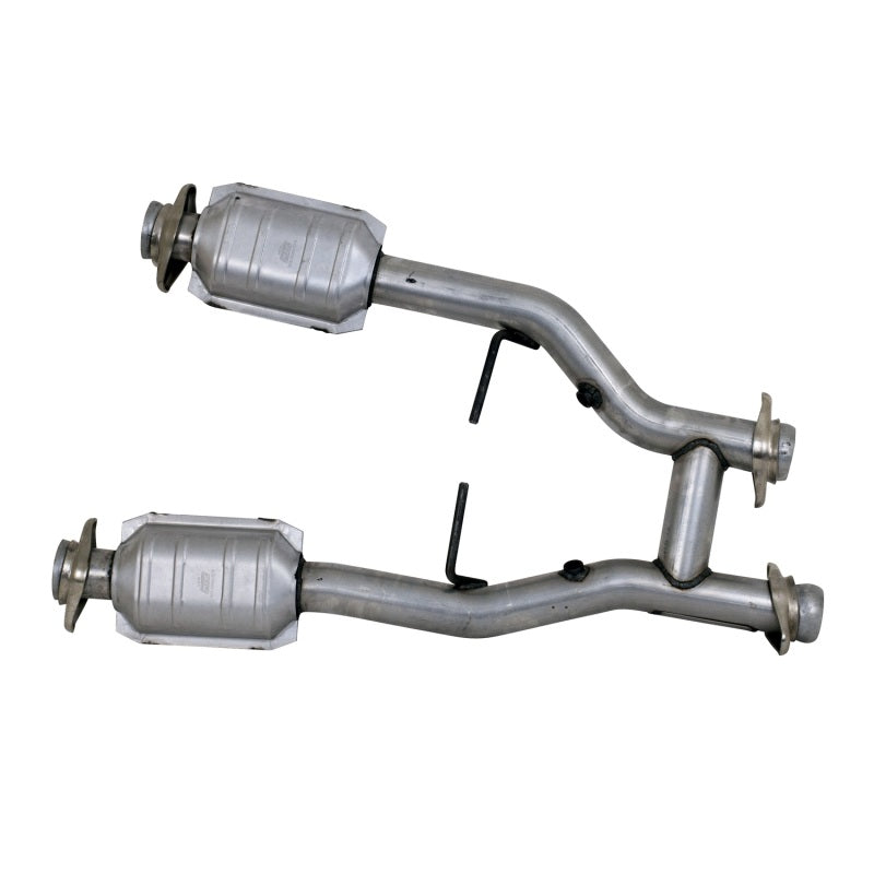 BBK 96-04 Mustang 4.6 GT / Cobra Short Mid H Pipe w Catalytic Converters 2-1/2 For Long Tube Headers BBK H Pipes AXOPROS