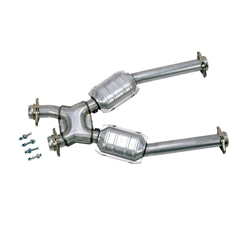 BBK 96-04 Mustang 4.6 GT / Cobra Short Mid X Pipe w Catalytic Converters 2-1/2 For Long Tube Headers BBK X Pipes AXOPROS