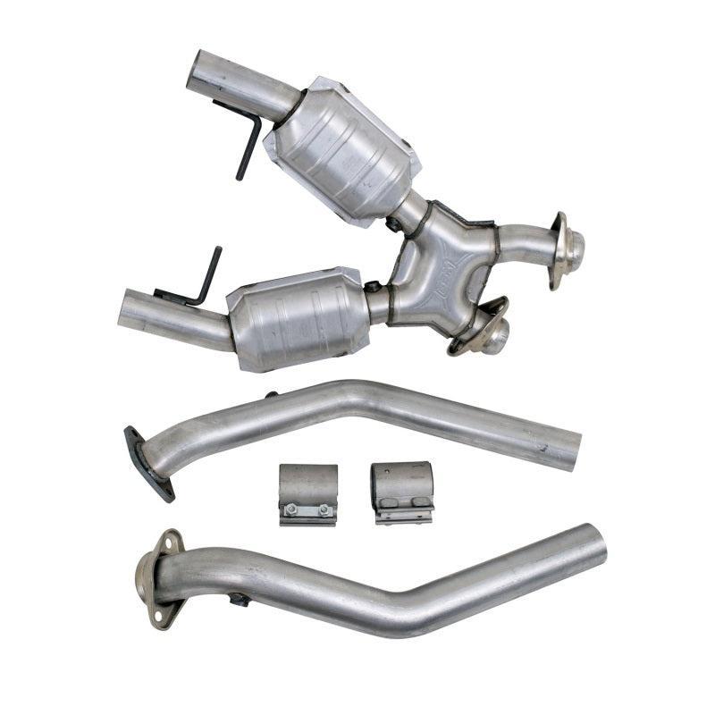 BBK 96-98 Mustang 4.6 GT High Flow X Pipe With Catalytic Converters - 2-1/2 BBK Catback AXOPROS