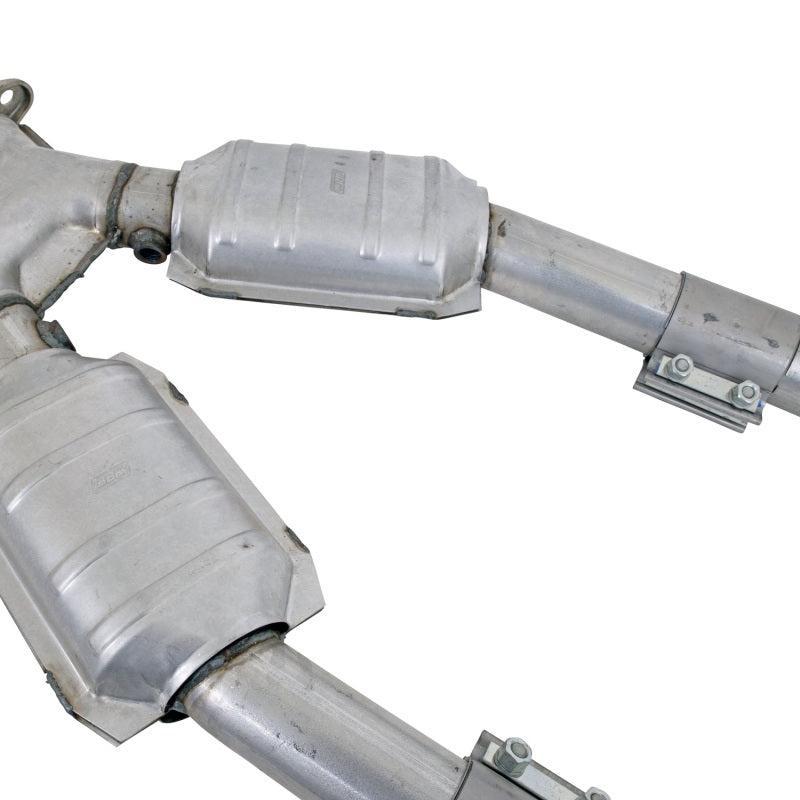 BBK 99-04 Mustang 4.6 GT / Cobra High Flow X Pipe With Catalytic Converters - 2-1/2 BBK Catback AXOPROS