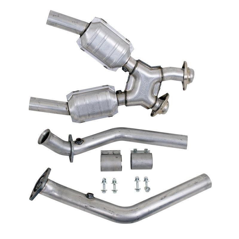 BBK 99-04 Mustang 4.6 GT / Cobra High Flow X Pipe With Catalytic Converters - 2-1/2 BBK Catback AXOPROS