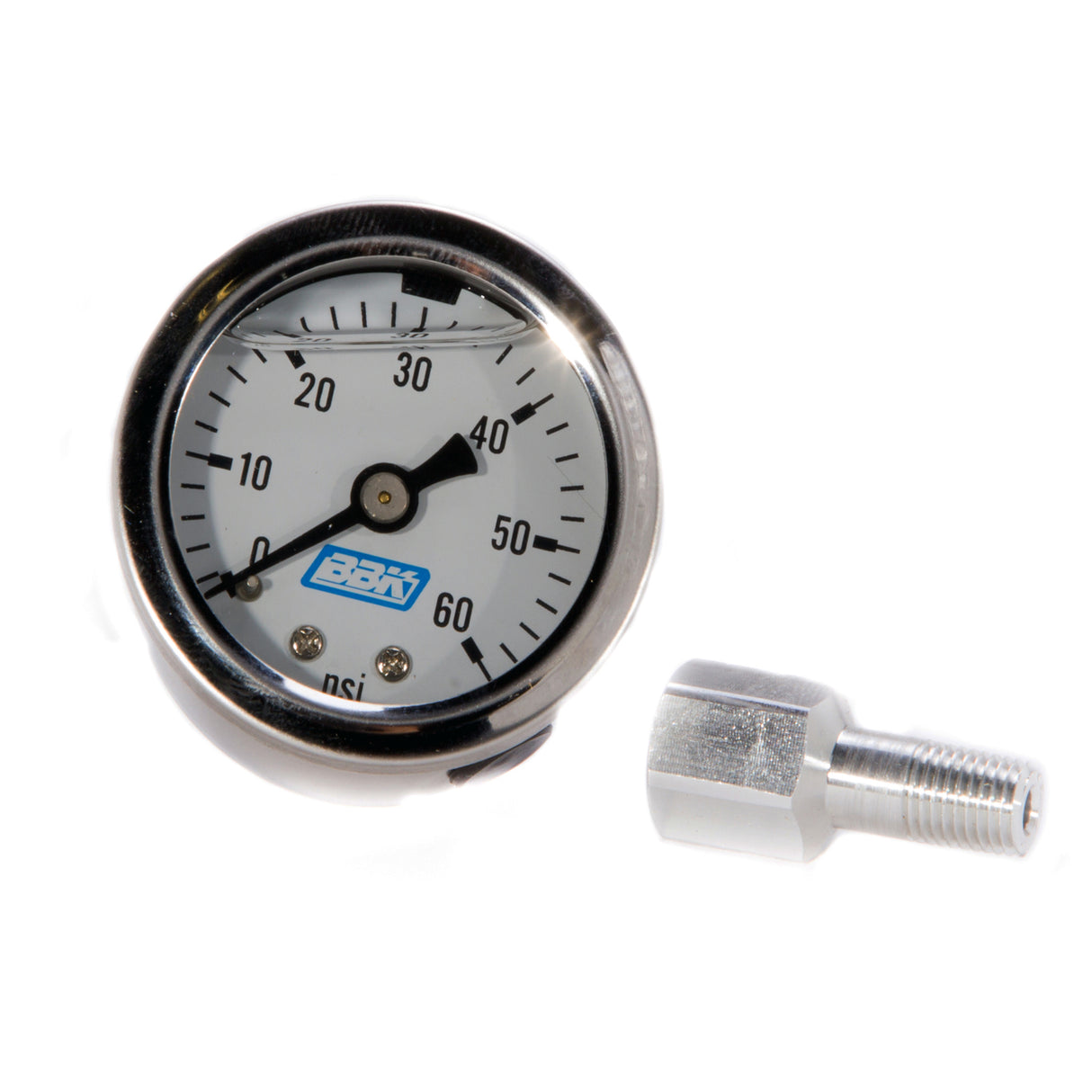 BBK MUSTANG 5.0 FUEL PRESSURE GAUGE & ADAPTER 0-60 PSI BBK Performance Parts Fuel Pressure Gauge  AXOPROS