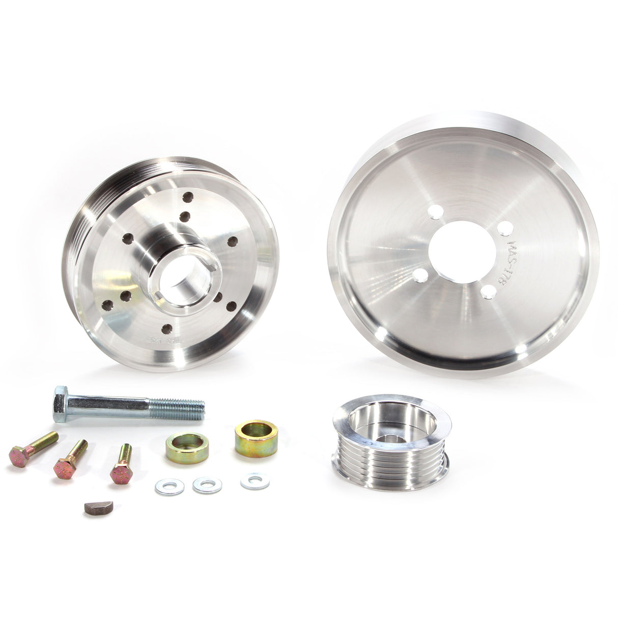 BBK MUSTANG GT/00-01 COBRA 3 PC UNDER DRIVE PULLEY KIT (ALUMINUM) BBK Performance Parts Engine Under Drive Pulley Kit  AXOPROS