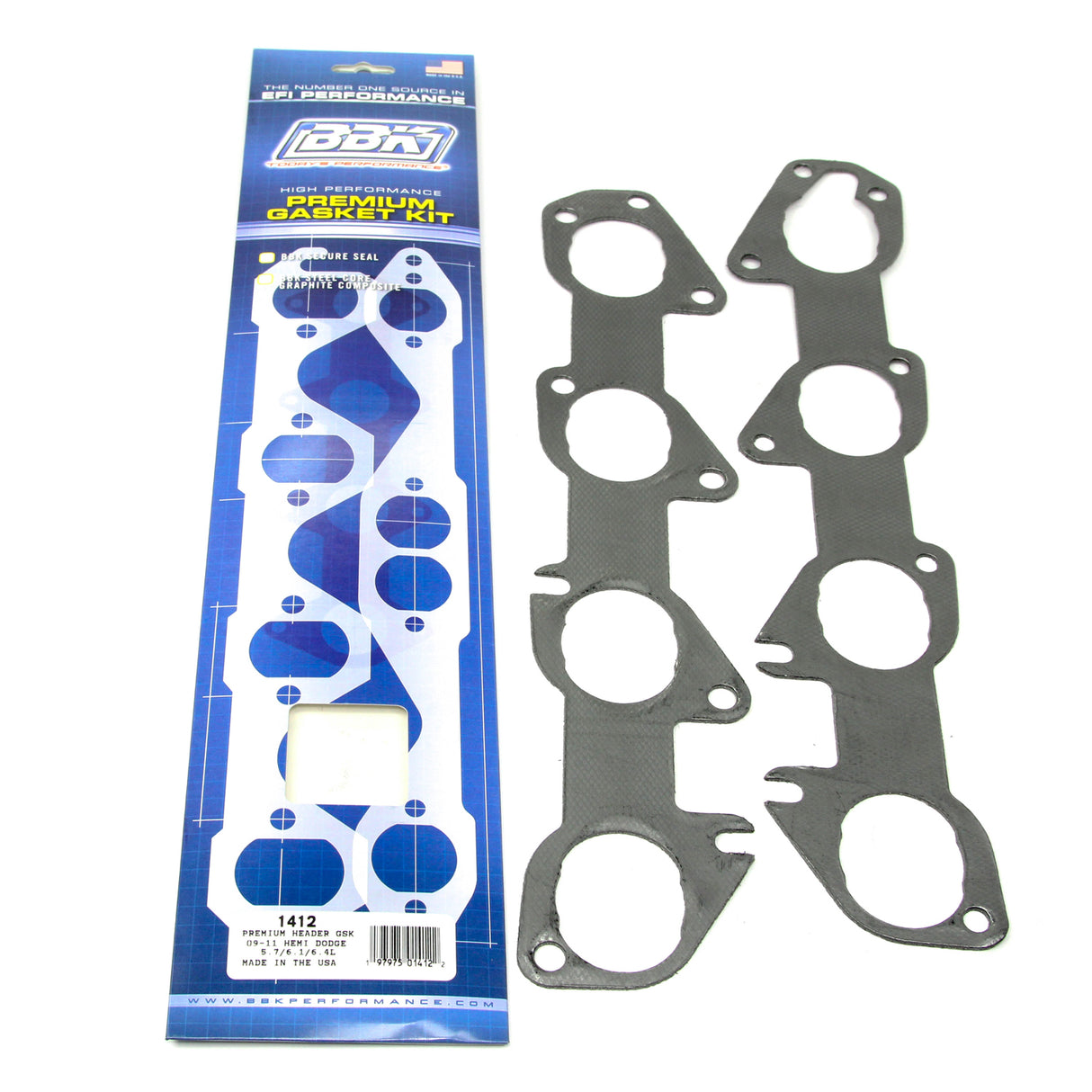 BBK PREMIUM HEADER GASKET SET- DODGE TRUCK 5.7L 2009-2013  (PAIR) BBK Performance Parts Exhaust Manifold Gasket Set  AXOPROS