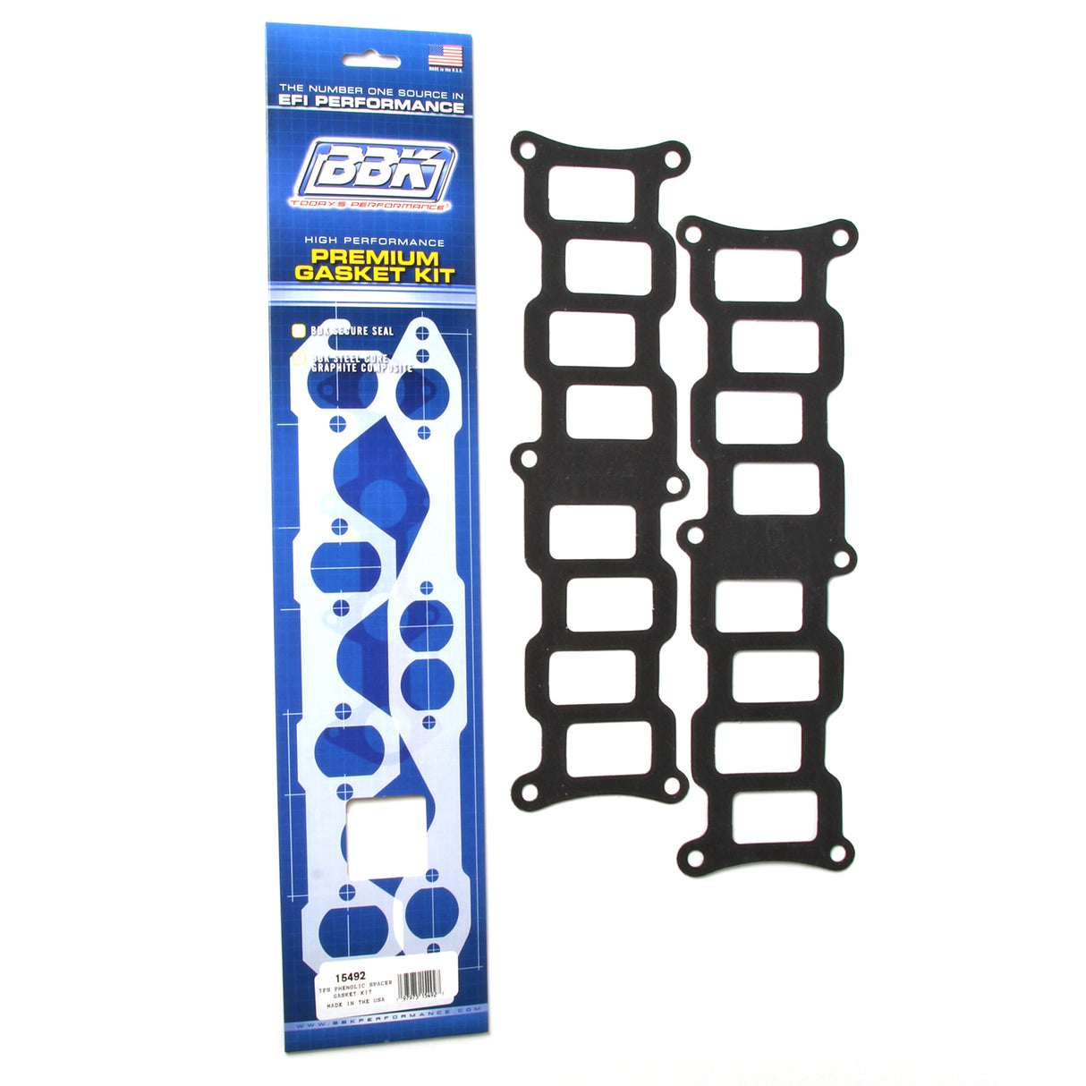 BBK SBF TFS INTAKE MANIFOLD UPPER-LOWER GASKET KIT (2) BBK Performance Parts Fuel Injection Plenum Gasket  AXOPROS
