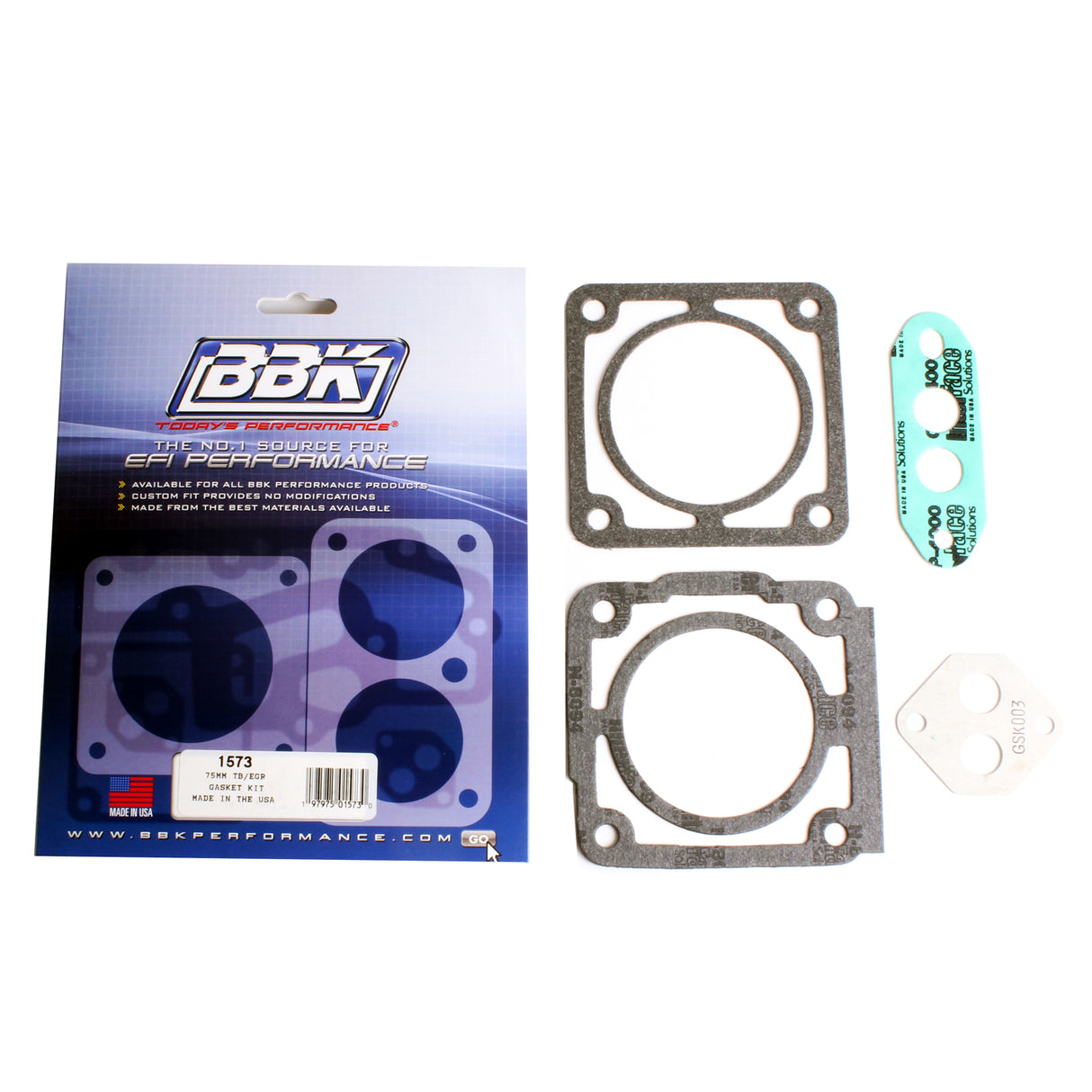 BBK THROTTLE BODY GASKET KIT - FORD 75MM FOR #1503/1600 BBK Performance Parts Fuel Injection Throttle Body Mounting Gasket  AXOPROS