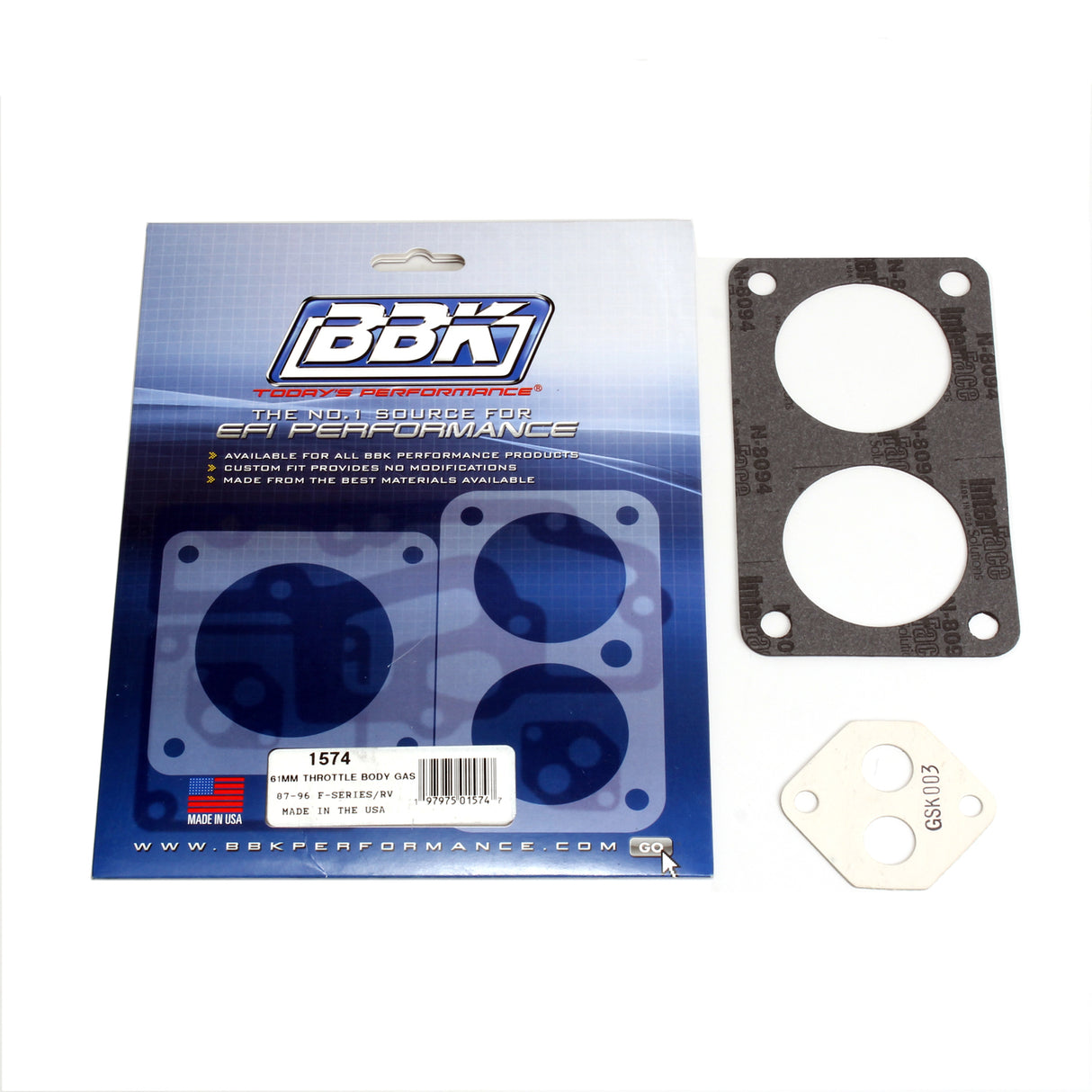 BBK THROTTLE BODY GASKET KIT- FORD F-SERIES 61MM FOR #3502-3503 BBK Performance Parts Fuel Injection Throttle Body Mounting Gasket  AXOPROS
