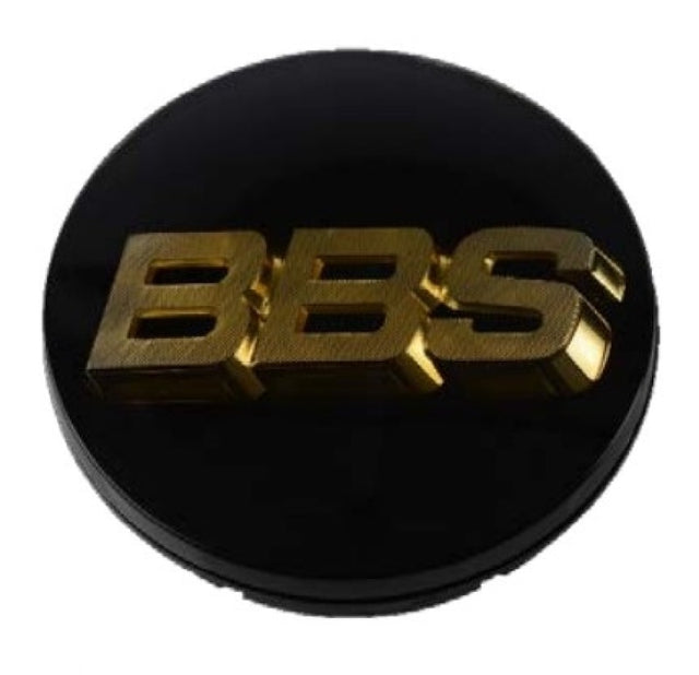 BBS Center Cap 70.6mm Black/Gold (3-tab) (56.24.080) BBS Wheel Center Caps  AXOPROS