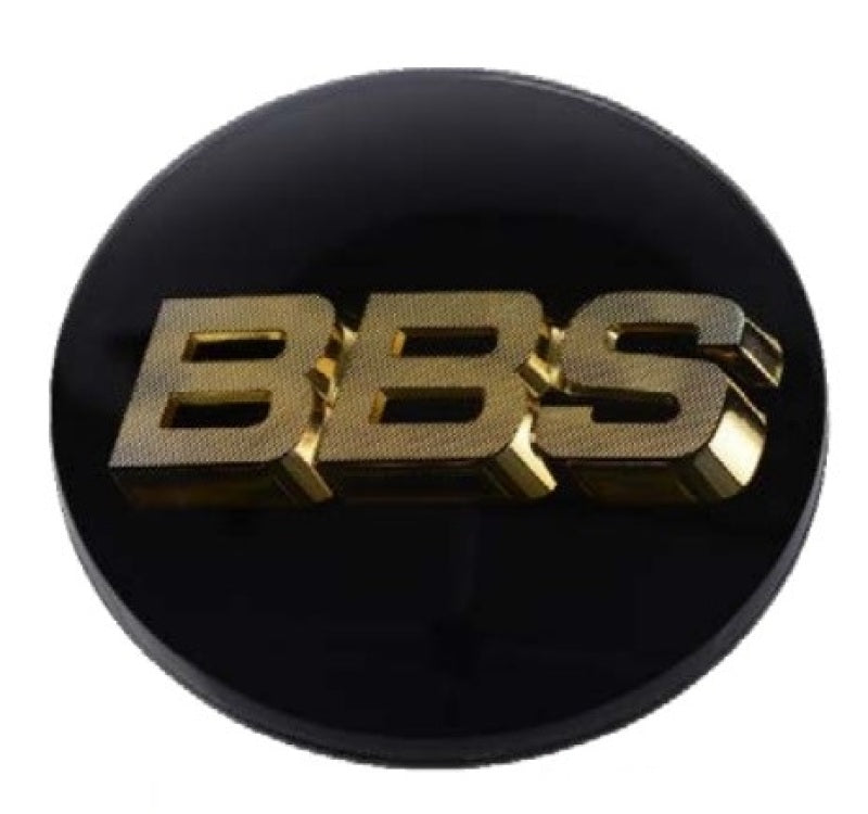 BBS Center Cap 70.6mm Black/Gold (4-tab) (56.24.120) BBS Wheel Center Caps  AXOPROS