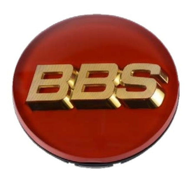 BBS Center Cap 70.6mm Red/Gold (3-tab) (56.24.073) BBS Wheel Center Caps  AXOPROS