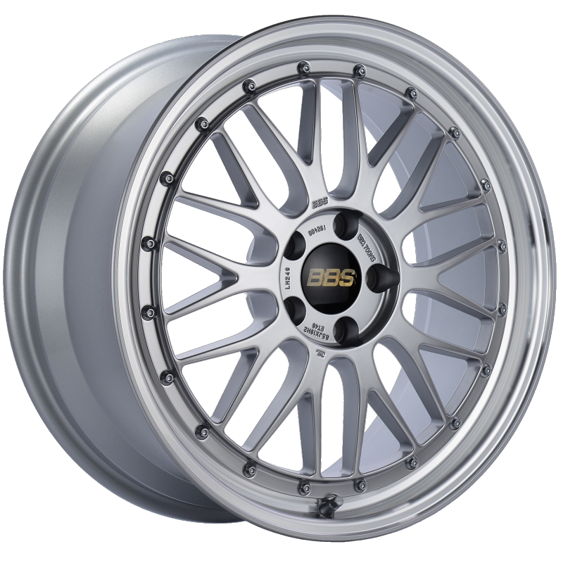 BBS LM 19x8.5 5x112 ET48 Diamond Silver Center Diamond Cut Lip Wheel -82mm PFS/Clip Required BBS Wheels - Forged AXOPROS