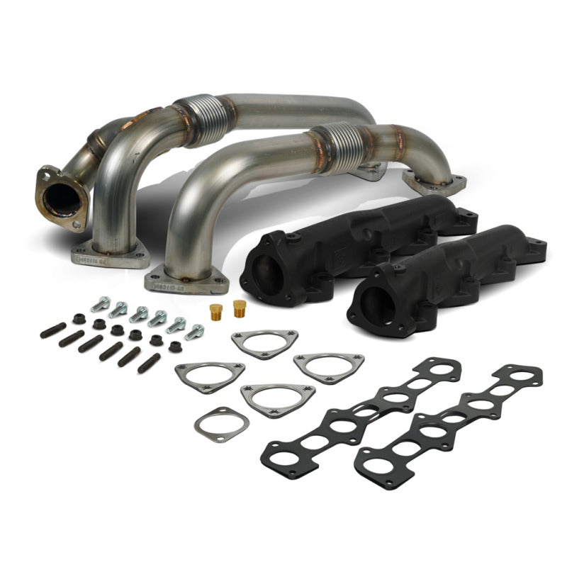 BD Diesel 08-10 Ford F-250/F-350/F-450/F-550 Powerstroke 6.4L Up Pipes Kit w/Manifold Set BD Diesel Connecting Pipes AXOPROS
