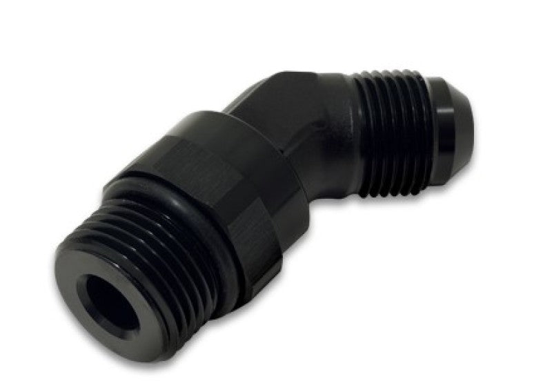 Vibrant -8AN Male to Male -8AN Straight Cut 45 Degree Adapter Fitting - Anodized Black Vibrant Fittings AXOPROS
