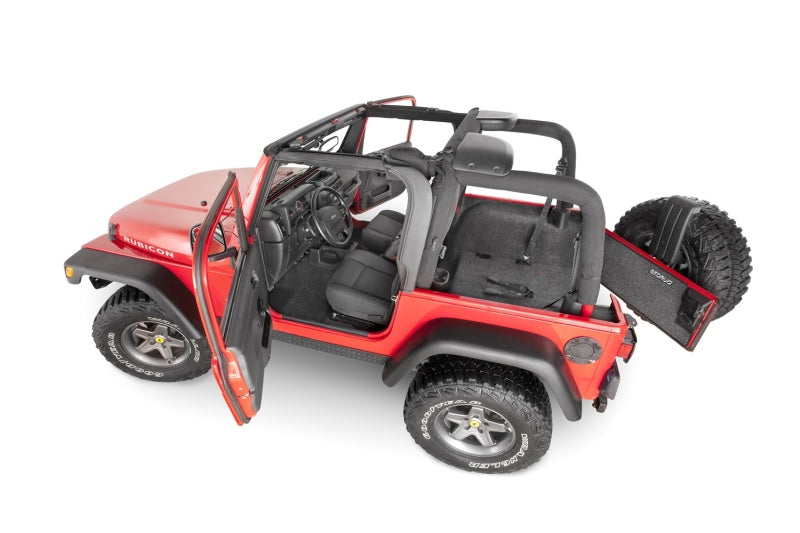 BedRug 97-06 Jeep TJ Front 3pc Floor Kit (w/Center Console) - Incl Heat Shields BedRug Bed Liners AXOPROS