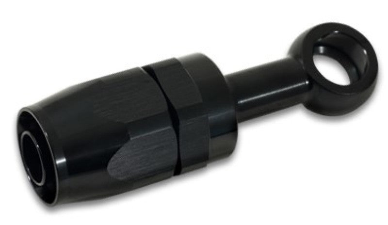 Vibrant -8AN Banjo Hose End Fitting for use with M10 or 3/8in Banjo Bolt - Aluminum Black Vibrant Fittings AXOPROS