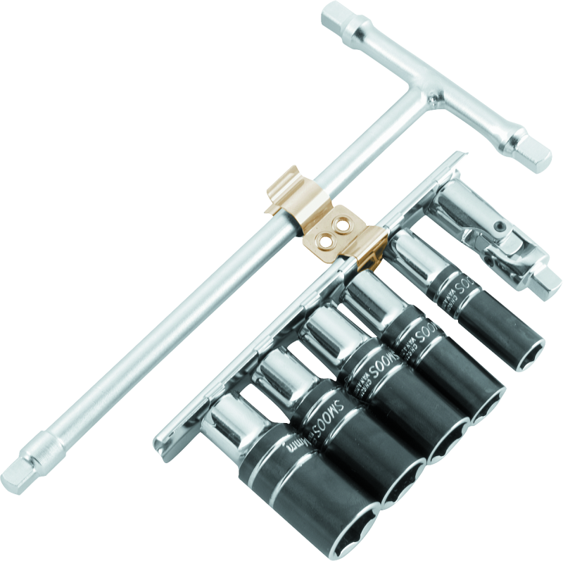 BikeMaster 1/4in Drive T-Handle Wrench Set - Metric 6-pt Sockets (8mm/10mm/12mm/13mm/14mm) BikeMaster Tools AXOPROS