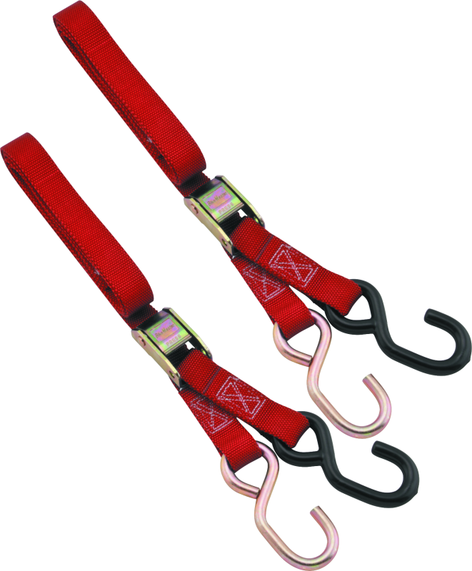 BikeMaster 1in Tiedown - Red BikeMaster Cargo Tie-Downs AXOPROS