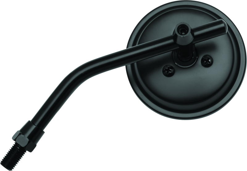 BikeMaster 3in Adjustable Round Mirror 10mm - Each - Black BikeMaster Side Mirrors  AXOPROS
